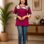 Botanical Bliss Designer Top – Magenta