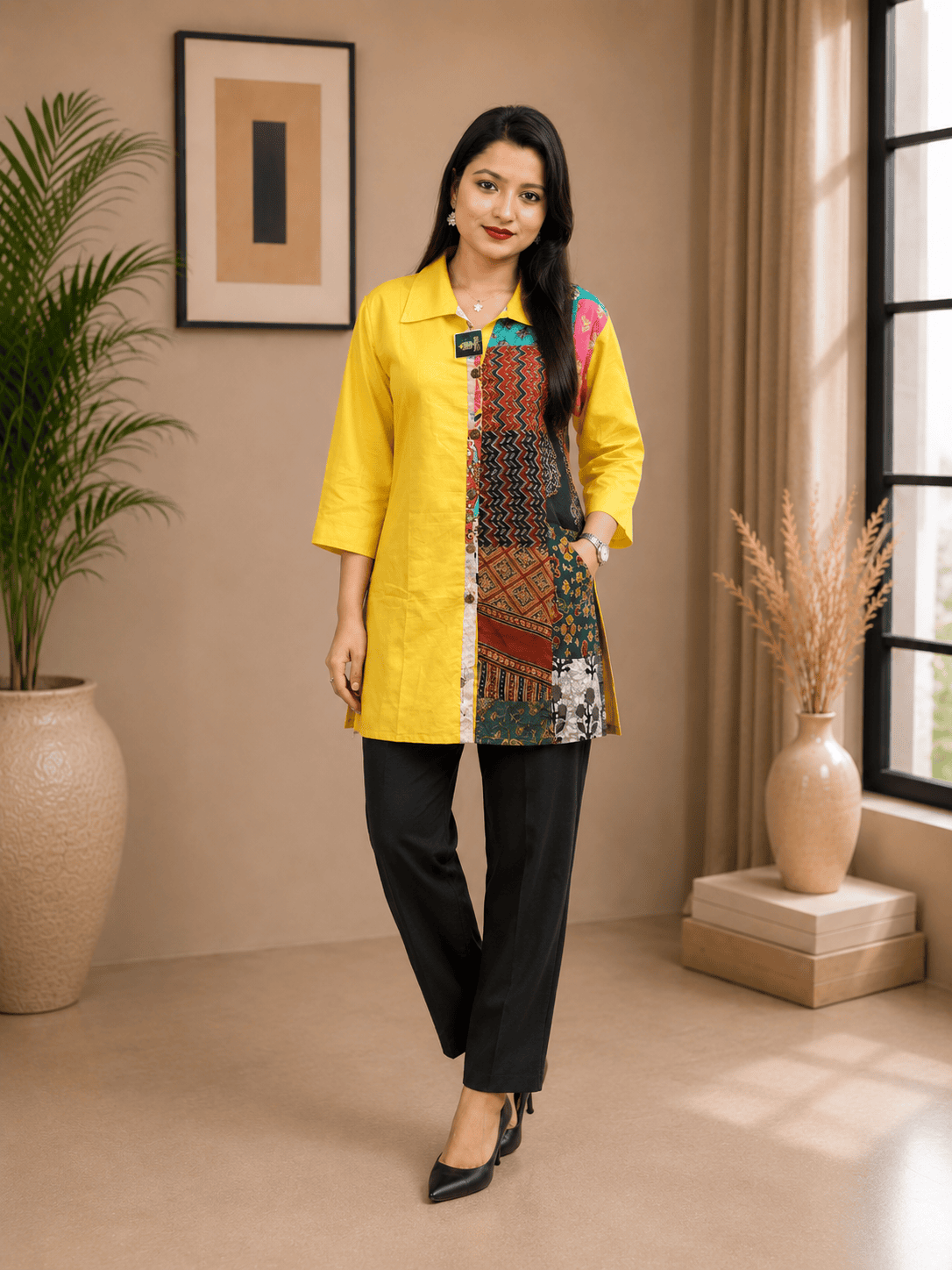 ChatGPT Image Jul 23, 2026, 06_09_00 PM Sunshine Fusion Designer Top – Yellow - Image 1