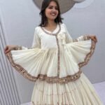 Navratri Special Off-White Pure Cotton Kediya Style Lehenga Choli