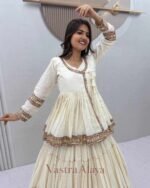 Navratri Special Off-White Pure Cotton Kediya Style Lehenga Choli - Image 3