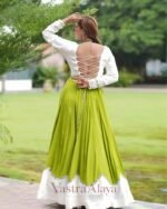 Navratri Special Green Rayon Cotton Chaniya Choli - Image 3