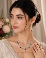 Women’s Brass Silver Plated Multicolor Necklace Set - Image 4