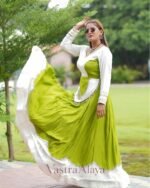 Navratri Special Green Rayon Cotton Chaniya Choli - Image 5